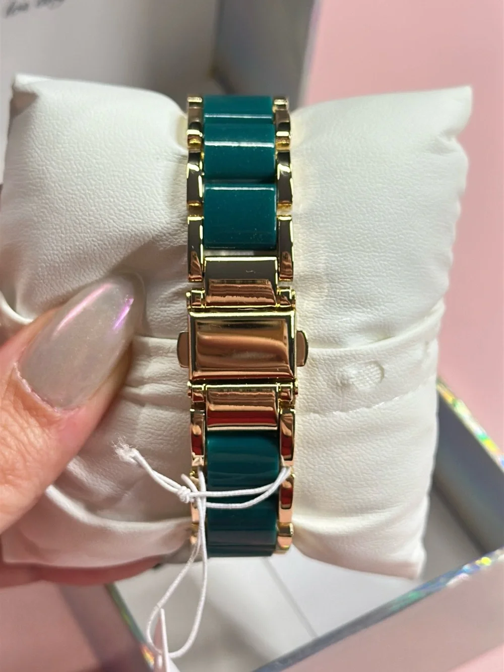 Juicy Couture Women’s Green and Gold Bracelet Watch